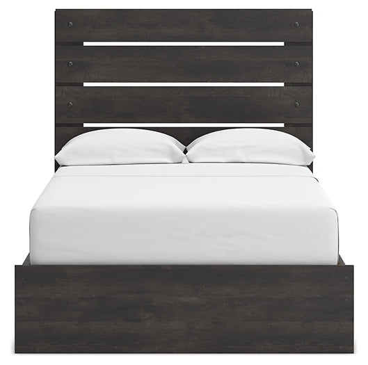 Hollivern Full Panel Storage Bed, Dresser, Mirror and Nightstand