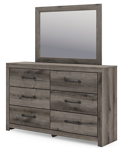 Graystorm King Panel Bed, Dresser, Mirror and Nightstand