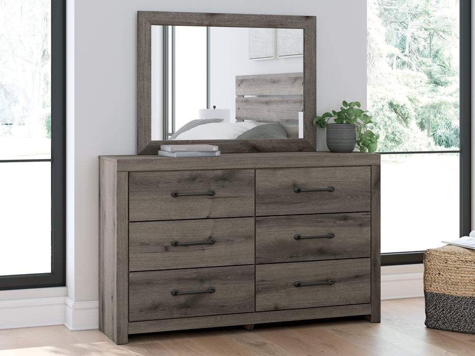 Graystorm Twin Panel Storage Bed, Dresser and Mirror