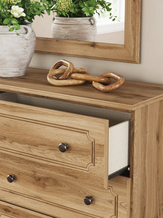 Aleaport Twin Panel Bed with Mirrored Dresser and Nightstand