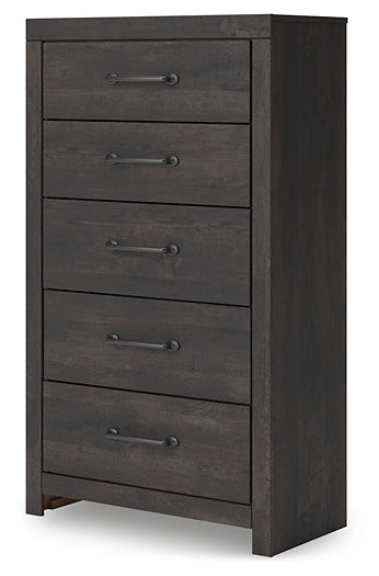 Hollivern Full Panel Bed with Storage, Dresser, Mirror, Chest and Nightstand
