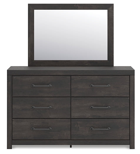 Hollivern Twin Panel Bed, Dresser, Mirror and Nightstand
