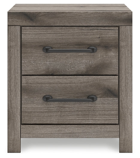 Graystorm Twin Panel Bed with Storage, Dresser, Mirror and Nightstand