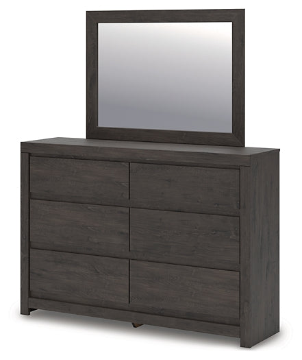 Fraluna King Panel Bed, Dresser, Mirror and Nightstand