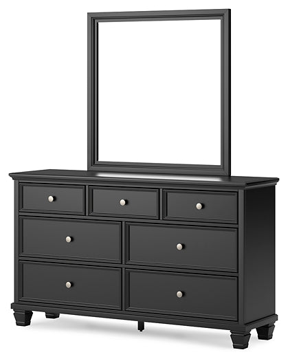Lanolee Full Panel Storage Bed, Dresser and Mirror