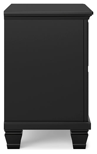 Lanolee Full Panel Storage Bed, Dresser, Mirror and Nightstand