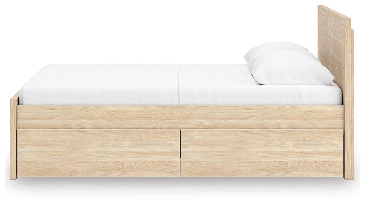 Onita Full Panel Platform Bed with 2 Side Storage