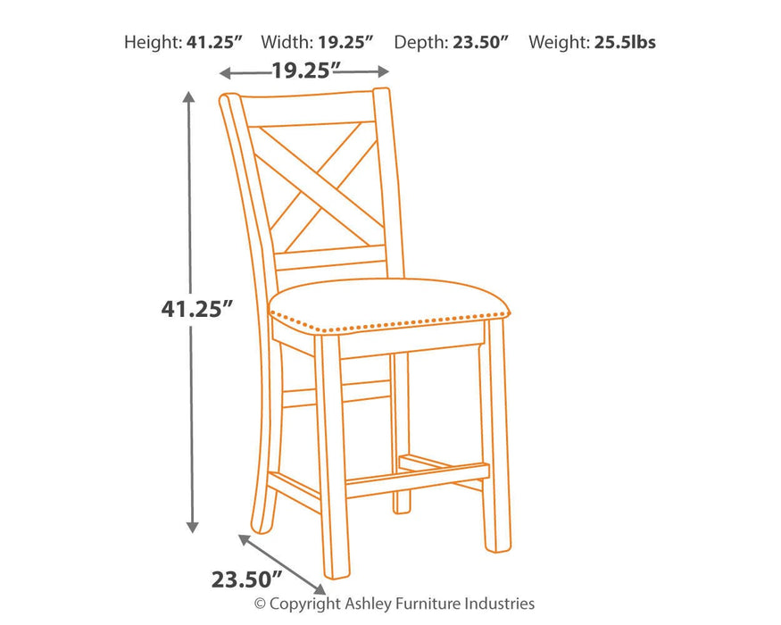 Moriville Counter Height Dining Table and 6 Barstools