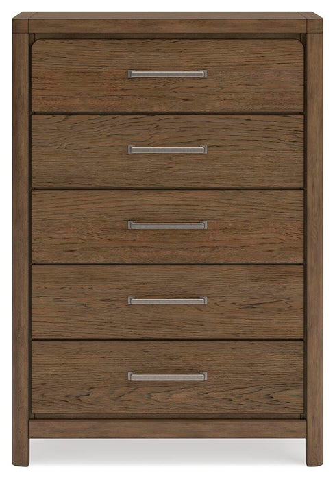 Cabalynn King Upholstered Bed with Mirrored Dresser, Chest and Nightstand