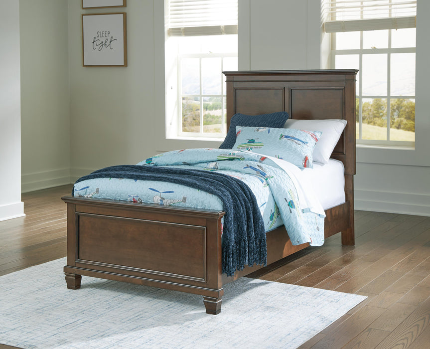 Danabrin Twin Panel Bed with Mirrored Dresser and Nightstand