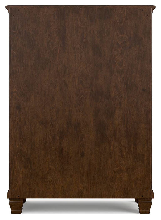 Danabrin Full Panel Bed with Mirrored Dresser, Chest and Nightstand