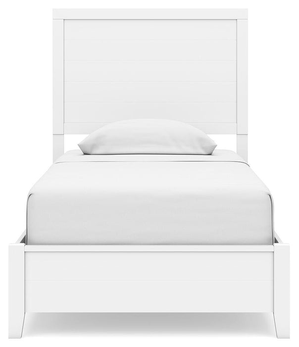 Binterglen Twin Panel Bed with Mirrored Dresser and Nightstand