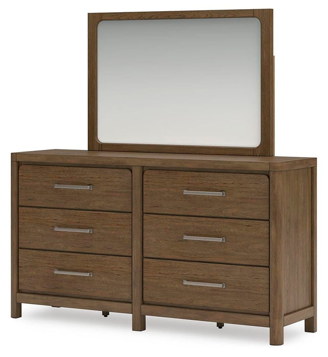 Cabalynn King Panel Bed with Storage with Mirrored Dresser, Chest and Nightstand