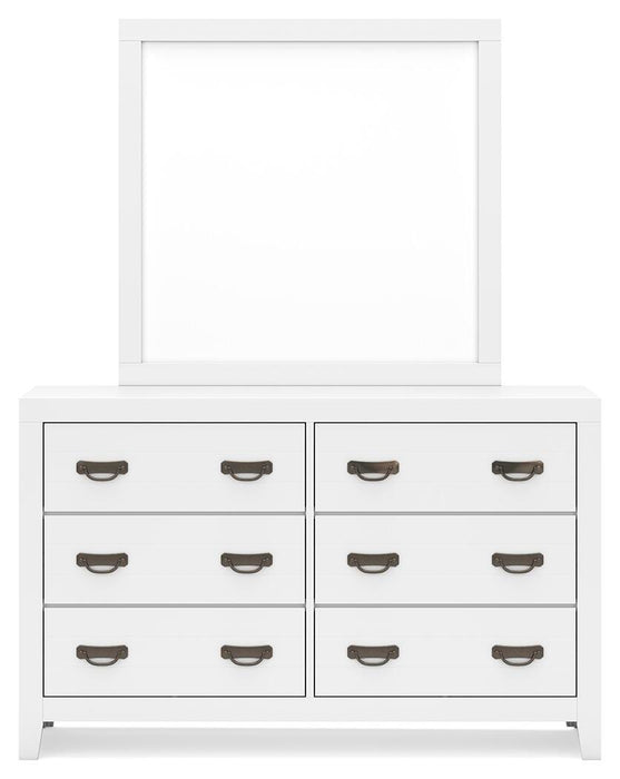 Binterglen Twin Panel Bed, Dresser, Mirror, Chest and Nightstand