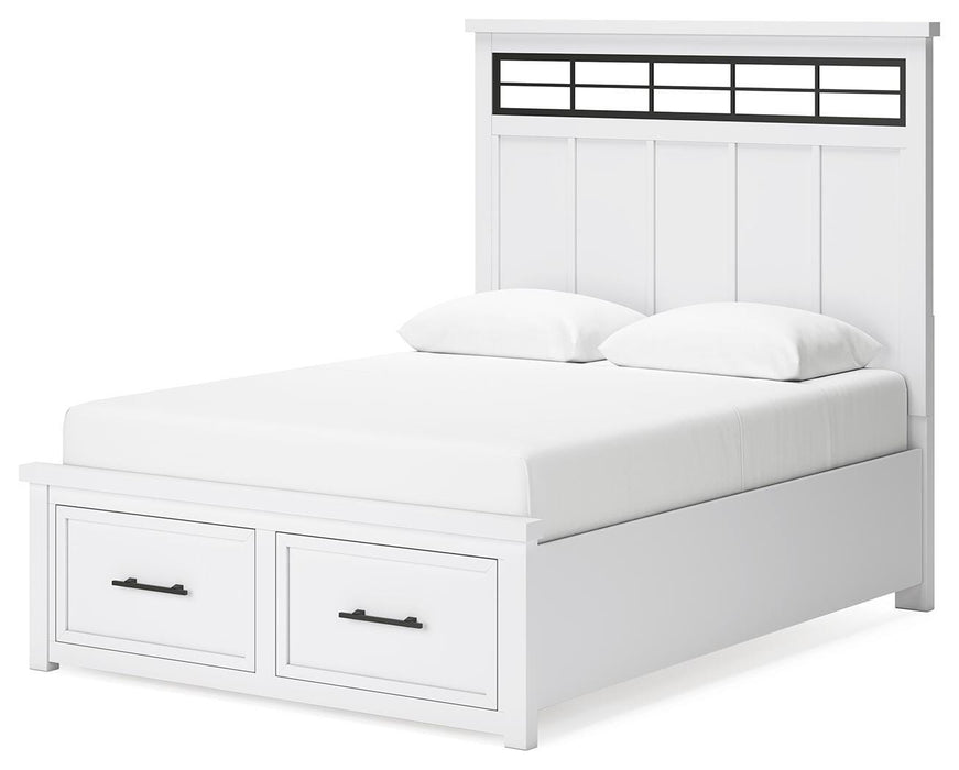 Ashbryn Queen Panel Storage Bed, Dresser, Mirror, Chest and Nightstand