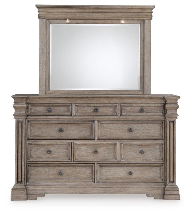Blairhurst Queen Panel Bed, Dresser, Mirror, Chest and Nightstand