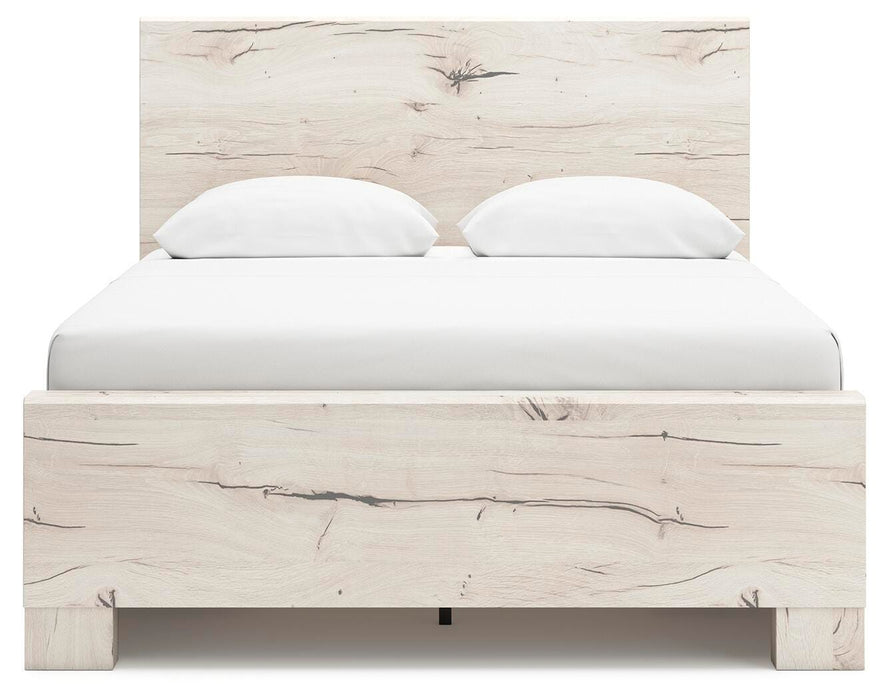 Lawroy Queen Panel Bed with Storage, Dresser and Mirror