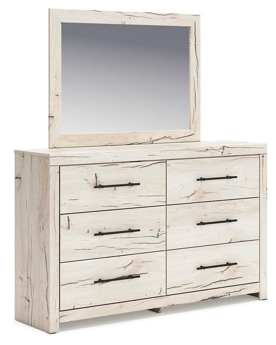 Lawroy King Panel Storage Bed, Dresser, Mirror, Chest and Nightstand
