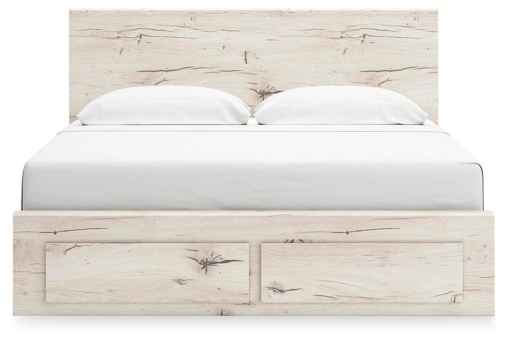 Lawroy King Panel Storage Bed, Dresser, Mirror, Chest and Nightstand