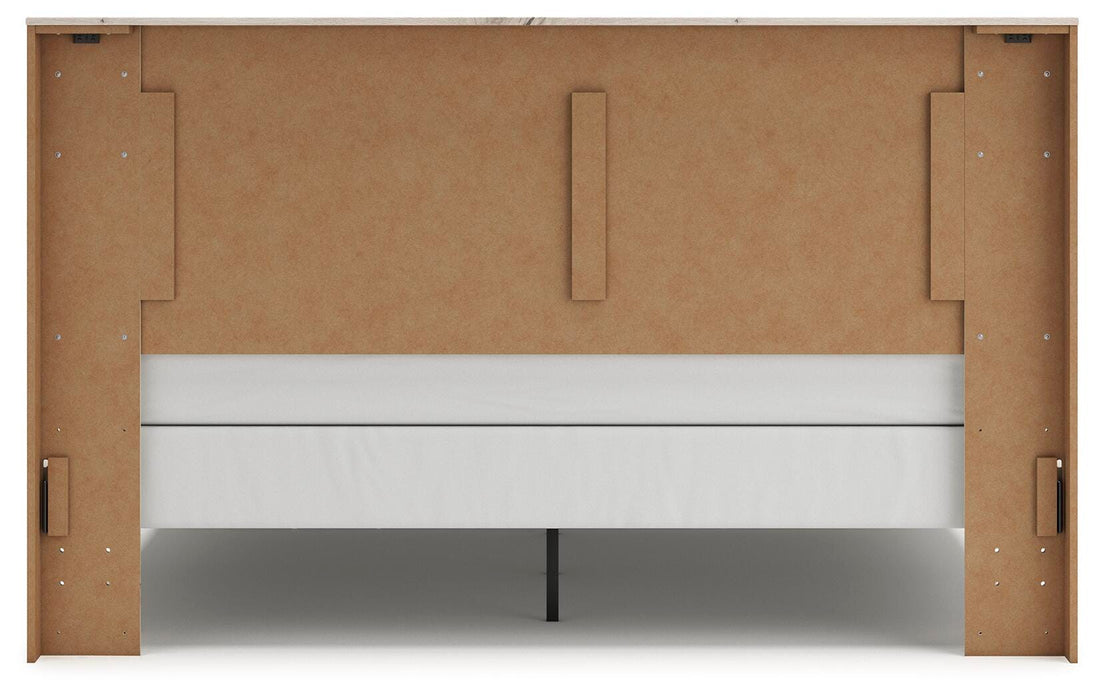 Lawroy King Panel Bed, Dresser, Mirror and Nightstand