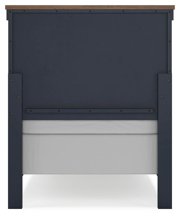 Landocken Twin Panel Bed, Dresser, Mirror and Nightstand