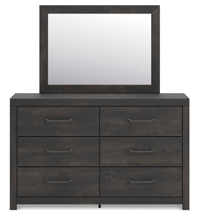Hollivern Twin Panel Bed, Dresser, Mirror, Chest and Nightstand