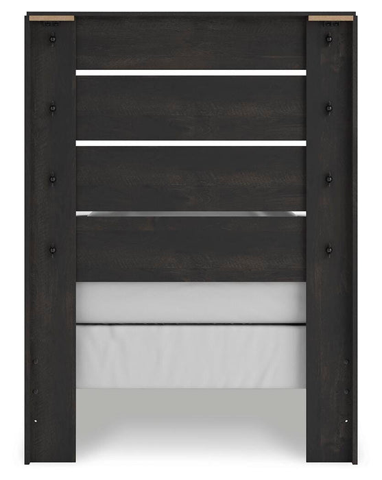Hollivern Twin Panel Bed, Dresser, Mirror, Chest and Nightstand