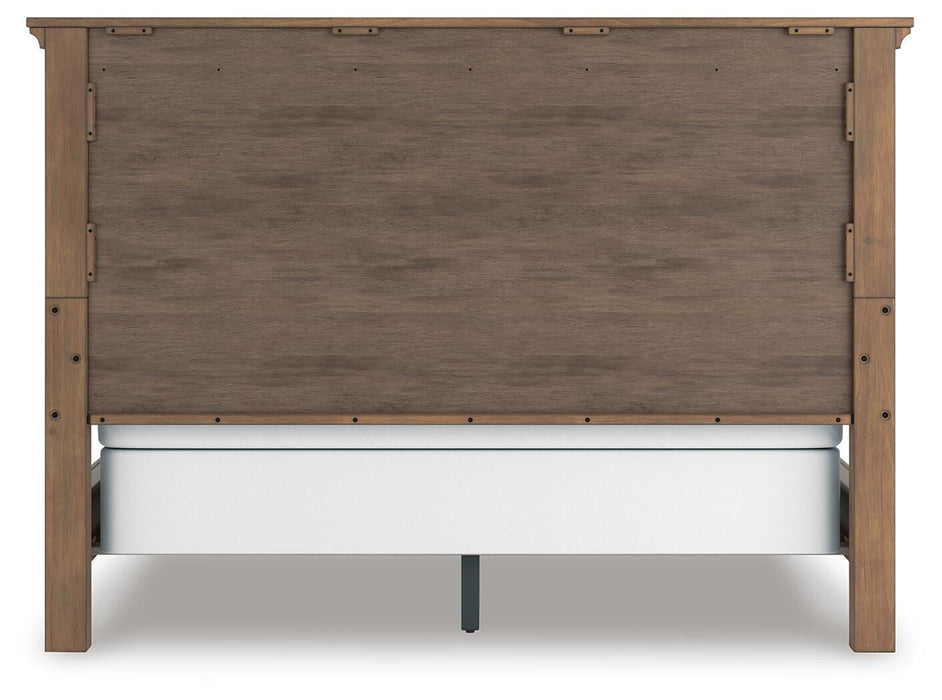 Feddinger California King Panel Bed with Mirrored Dresser and Nightstand