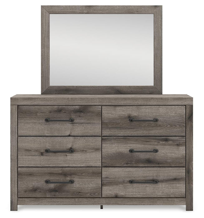 Graystorm Twin Panel Bed, Dresser and Mirror
