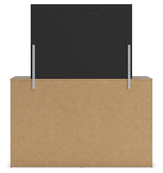 Graystorm King Panel Bed, Dresser, Mirror, Chest and Nightstand