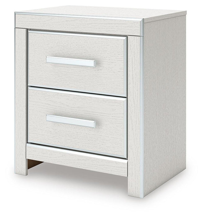 Zuraleus King Upholstered Panel Platform Bed, Dresser, Mirror, Chest and Nightstand