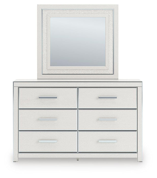 Zuraleus Queen Upholstered Bed, Dresser, Mirror and Nightstand