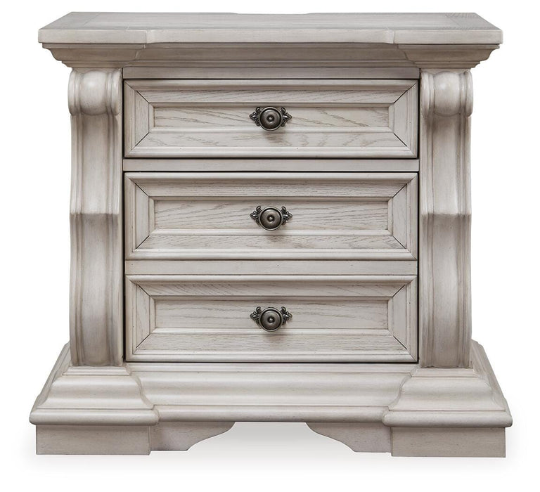 Bruchandi California King Upholstered Panel Bed with Mirrored Dresser and Nightstand