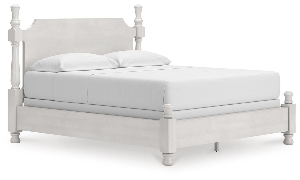 Rowlenstown California King Poster Bed, Dresser and Mirror