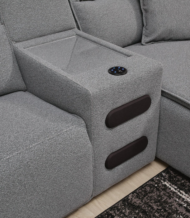 Modmax II 7-Piece Power Reclining Sectional with Chaise and Audio System