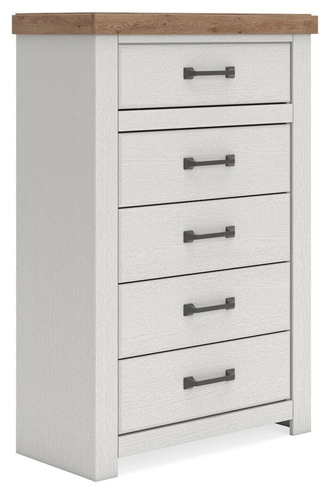 Savonport King Panel Bed, Dresser, Mirror, Chest and Nightstand