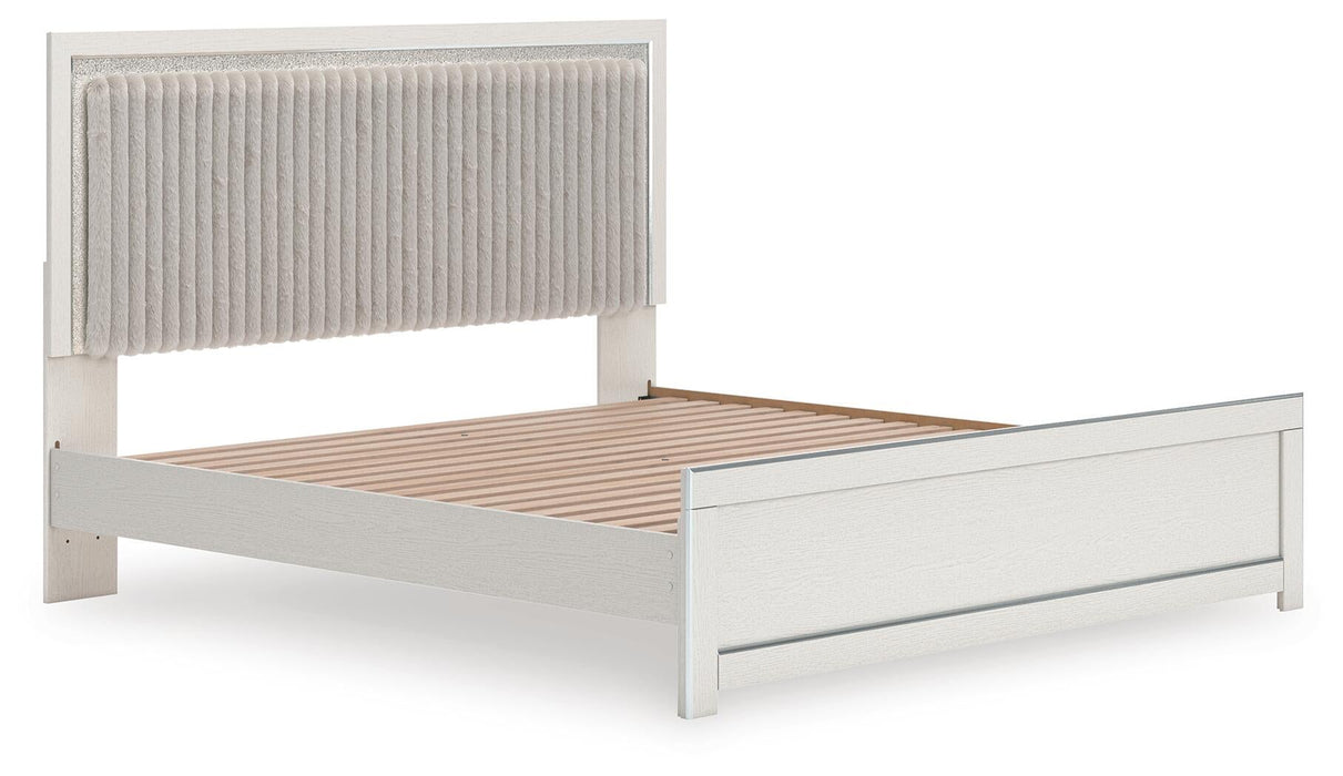 Zuraleus King Upholstered Panel Platform Bed