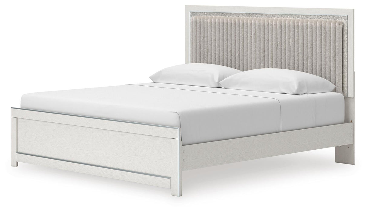 Zuraleus King Upholstered Panel Platform Bed