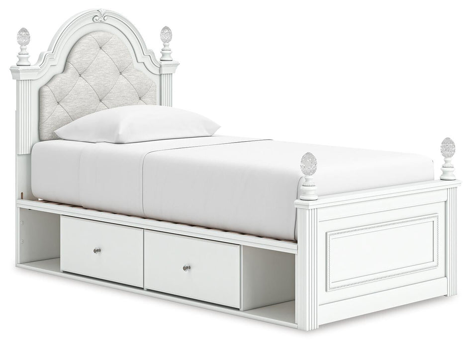 Kozlani Twin Upholstered Panel Storage Bed
