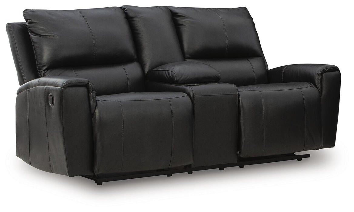 Glossmore DBL Rec Loveseat w/Console
