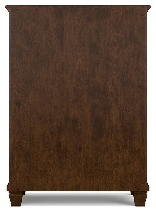 Danabrin Full Panel Bed with Mirrored Dresser, Chest and Nightstand