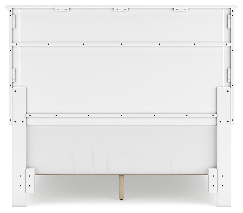 Fortman Full Panel Bed with Mirrored Dresser, Chest and Nightstand