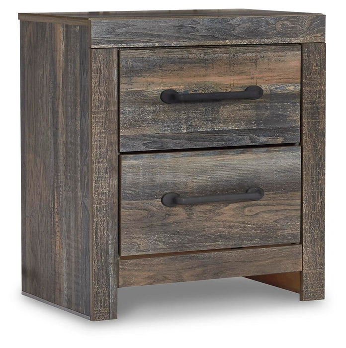 Drystan King Panel Headboard Bed with Mirrored Dresser, Chest and Nightstand
