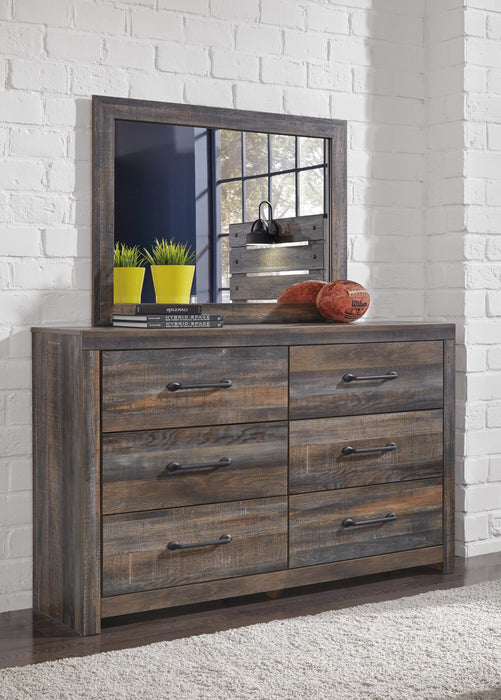Drystan Full Panel Bed, Dresser and Mirror