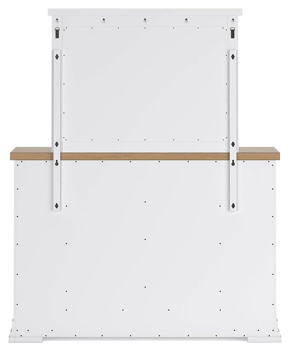 Ashbryn Queen Panel Storage Bed, Dresser, Mirror and Nightstand