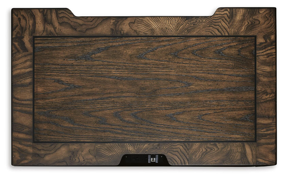 Maylee California King Upholstered Bed, Dresser, Mirror, Chest and Nightstand
