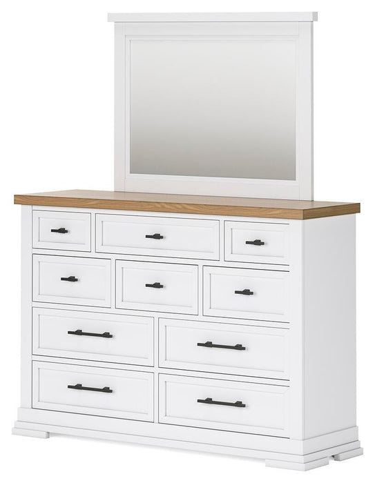 Ashbryn Queen Panel Storage Bed, Dresser, Mirror, Chest and Nightstand