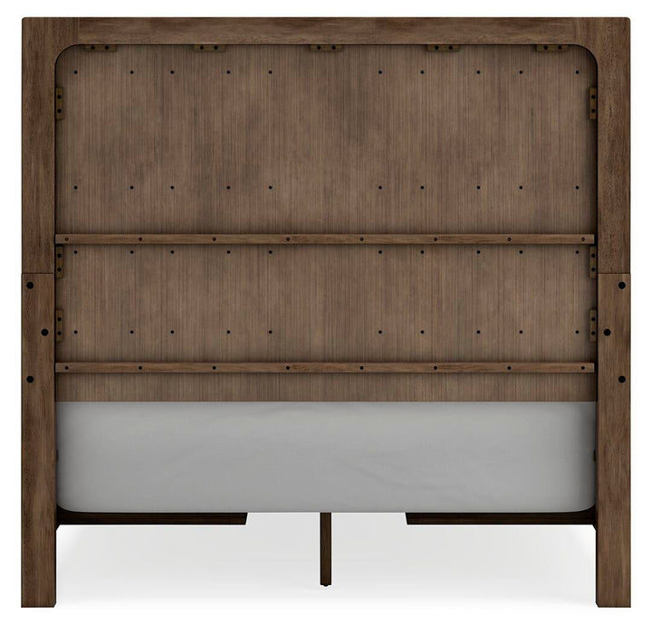 Cabalynn Queen Panel Bed with Storage with Mirrored Dresser
