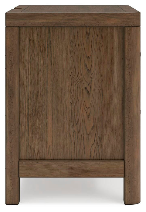 Cabalynn King Upholstered Bed with Mirrored Dresser, Chest and Nightstand