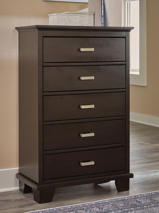 Covetown Twin Panel Bed, Dresser, Mirror, Chest and Nightstand